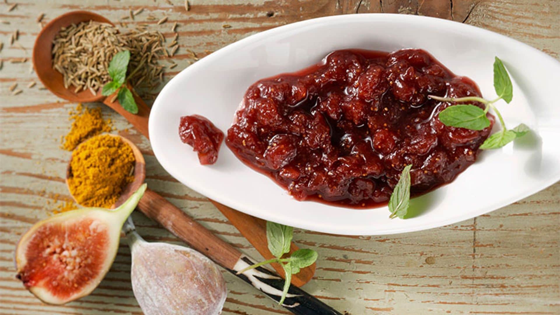 'Chutney' de higos con curry, comino y vinagre balsámico