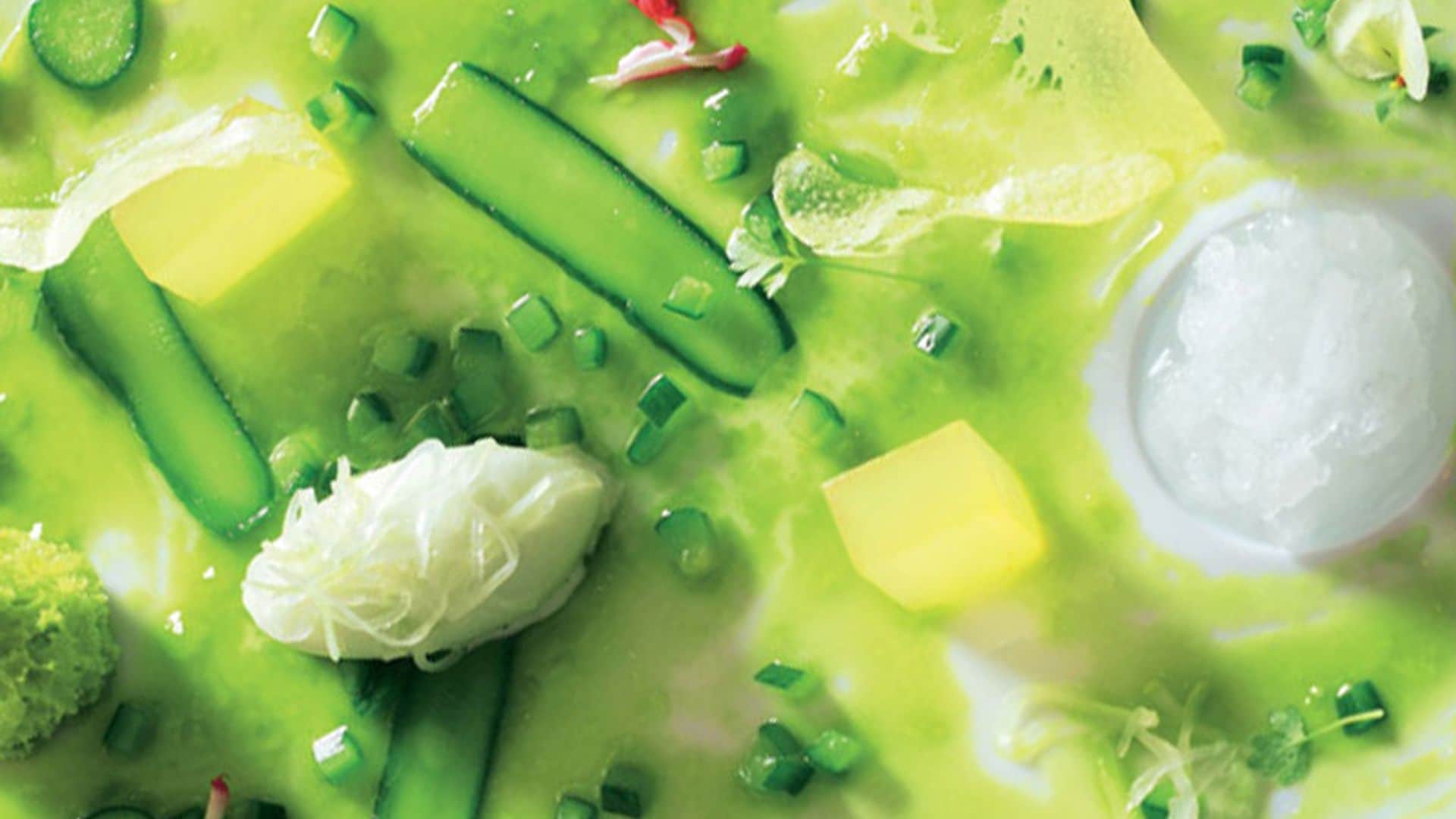 Melón con gelée de limón y menta