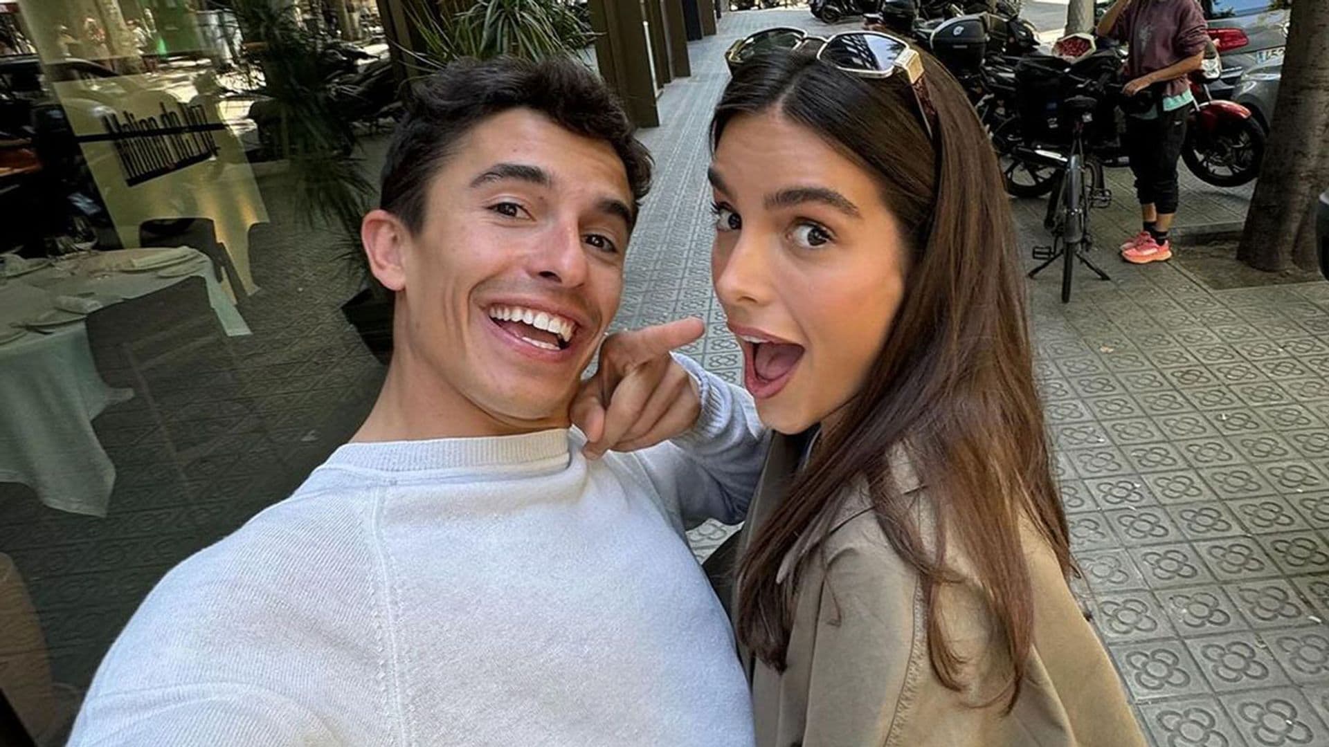 Marc Márquez muestra cómo ha sorprendido a su pareja, Gemma Pinto, en su cumpleaños