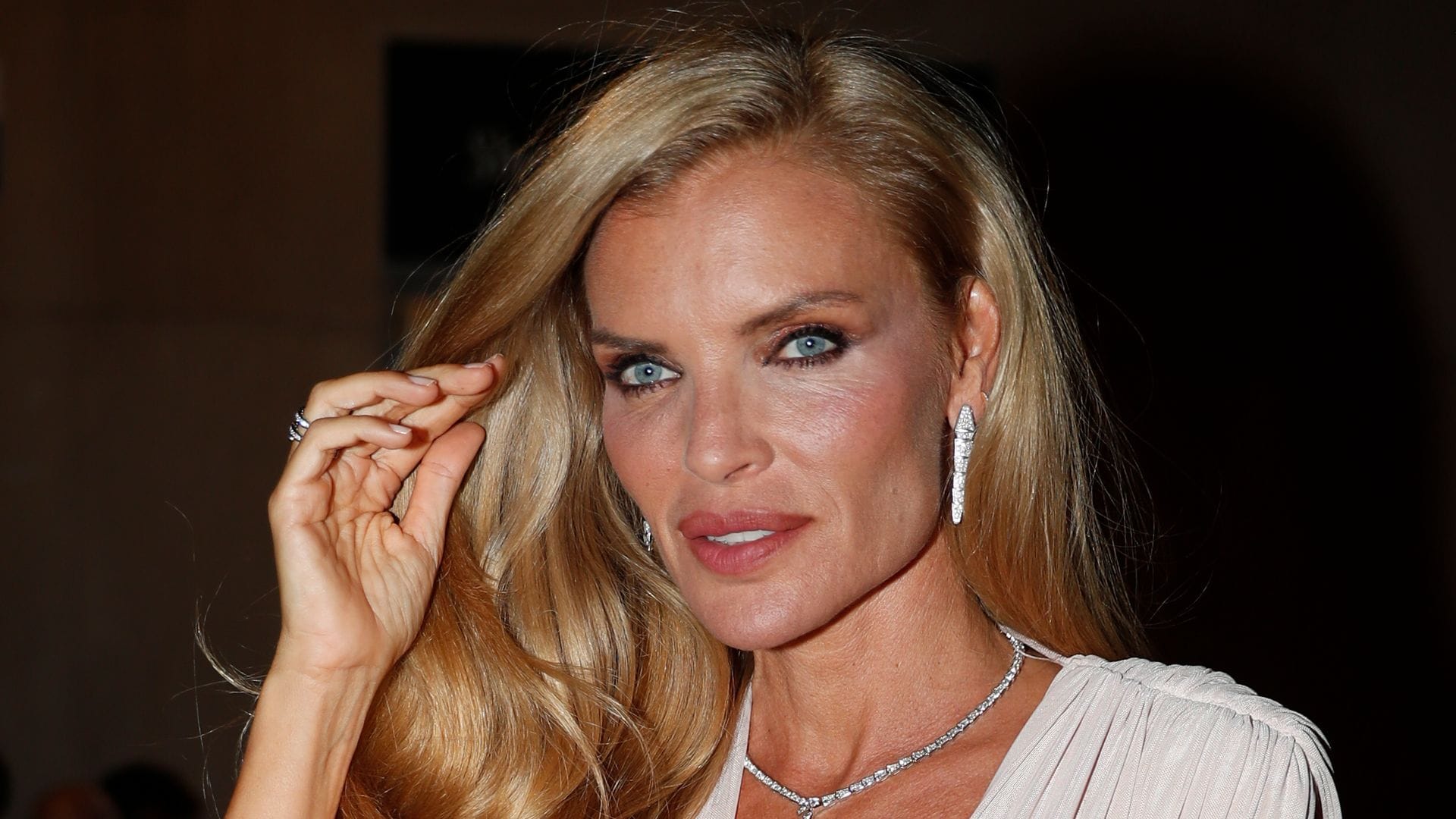 Model Esther Cañadas arriving Elle x Hope event in Madrid on Thursday, 16 October 2025.