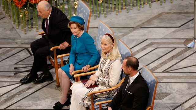 Realeza noruega en la entrega del Nobel de la Paz 2024