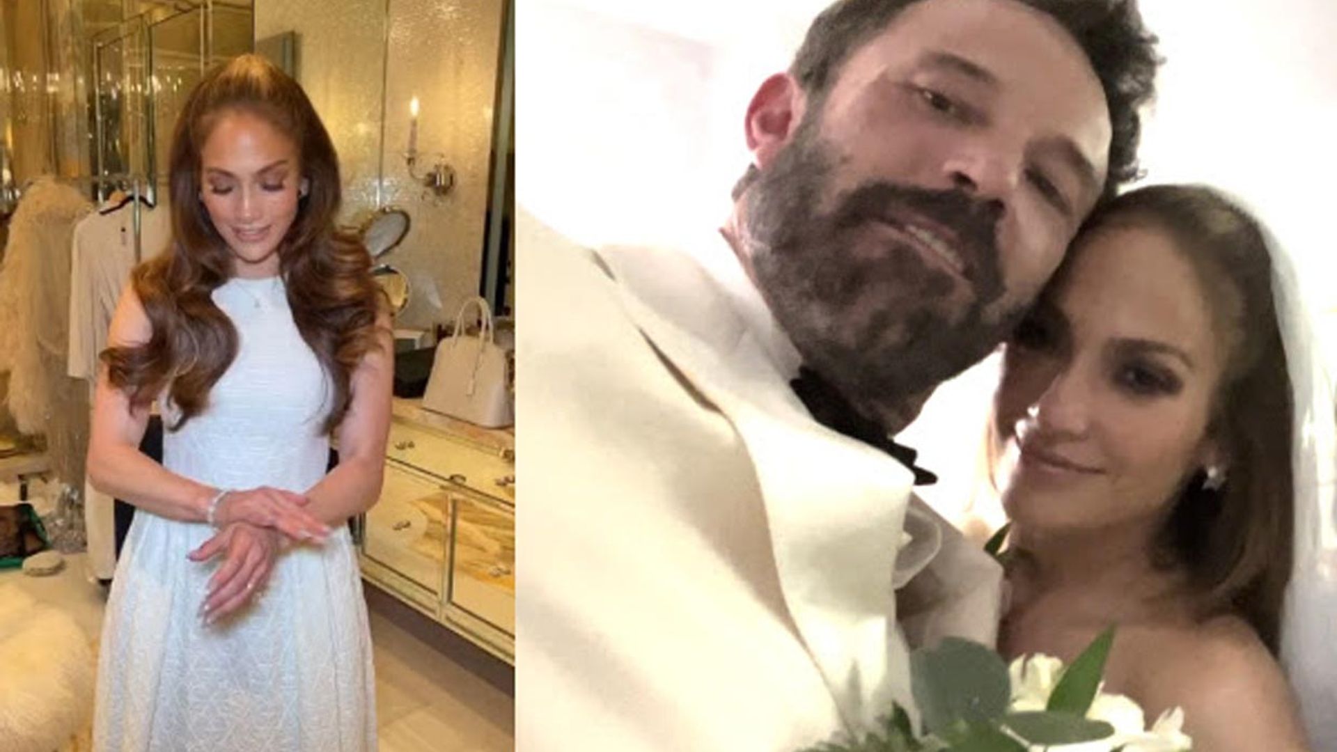 Las imágenes de los dos vestidos de novia de Jennifer Lopez