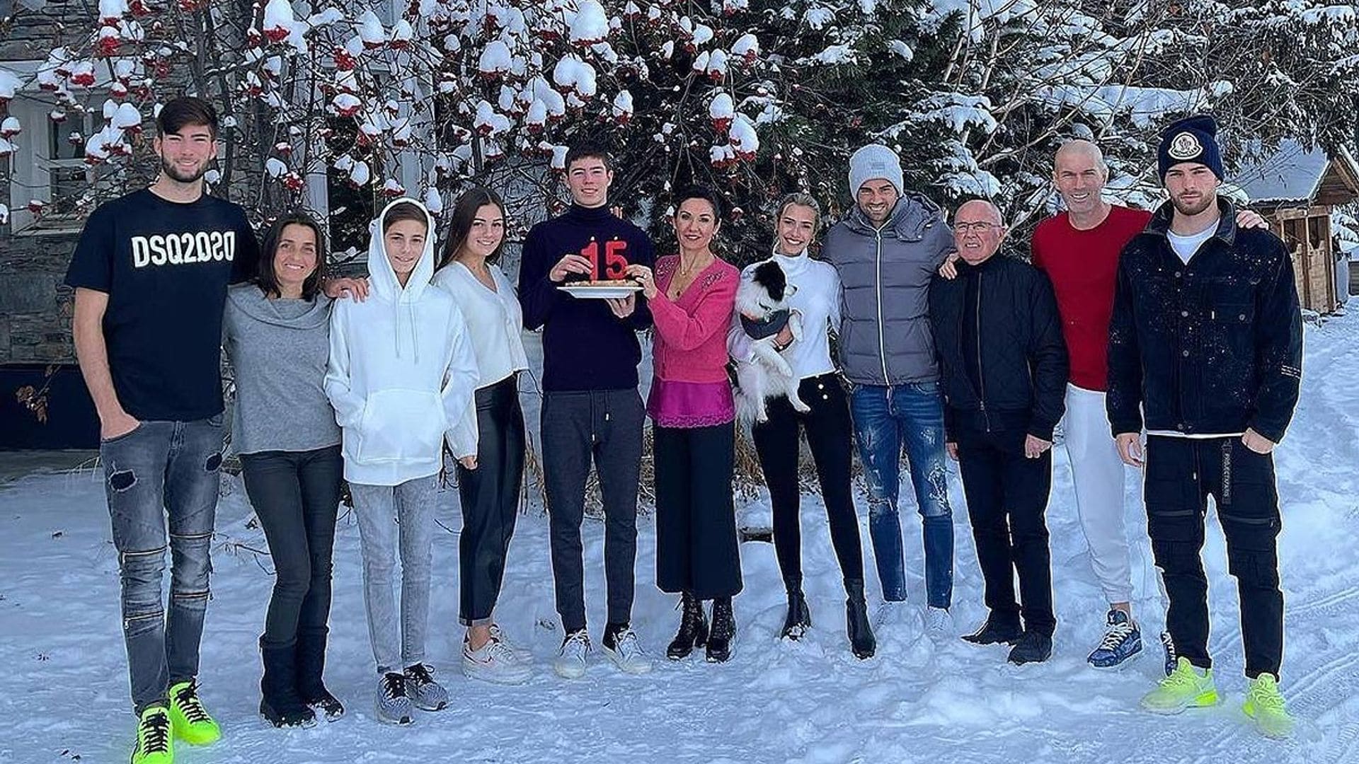 Un cumpleaños, nieve y mucha diversión en las vacaciones blancas de los Zidane