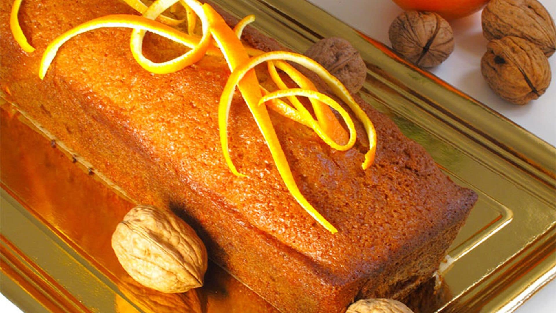 Bizcocho de naranja y nueces