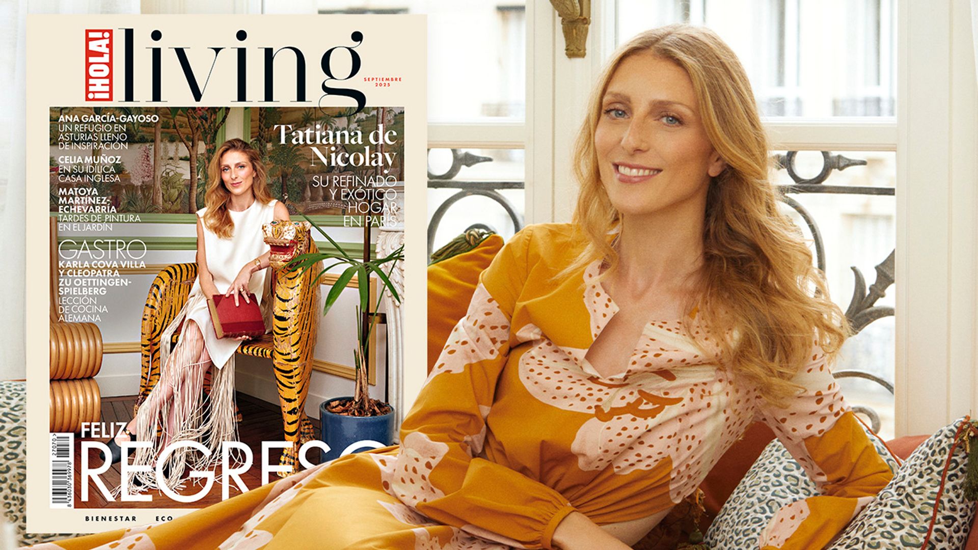 La aristócrata e ilustradora Tatiana de Nicolay, portada de ¡HOLA! Living septiembre