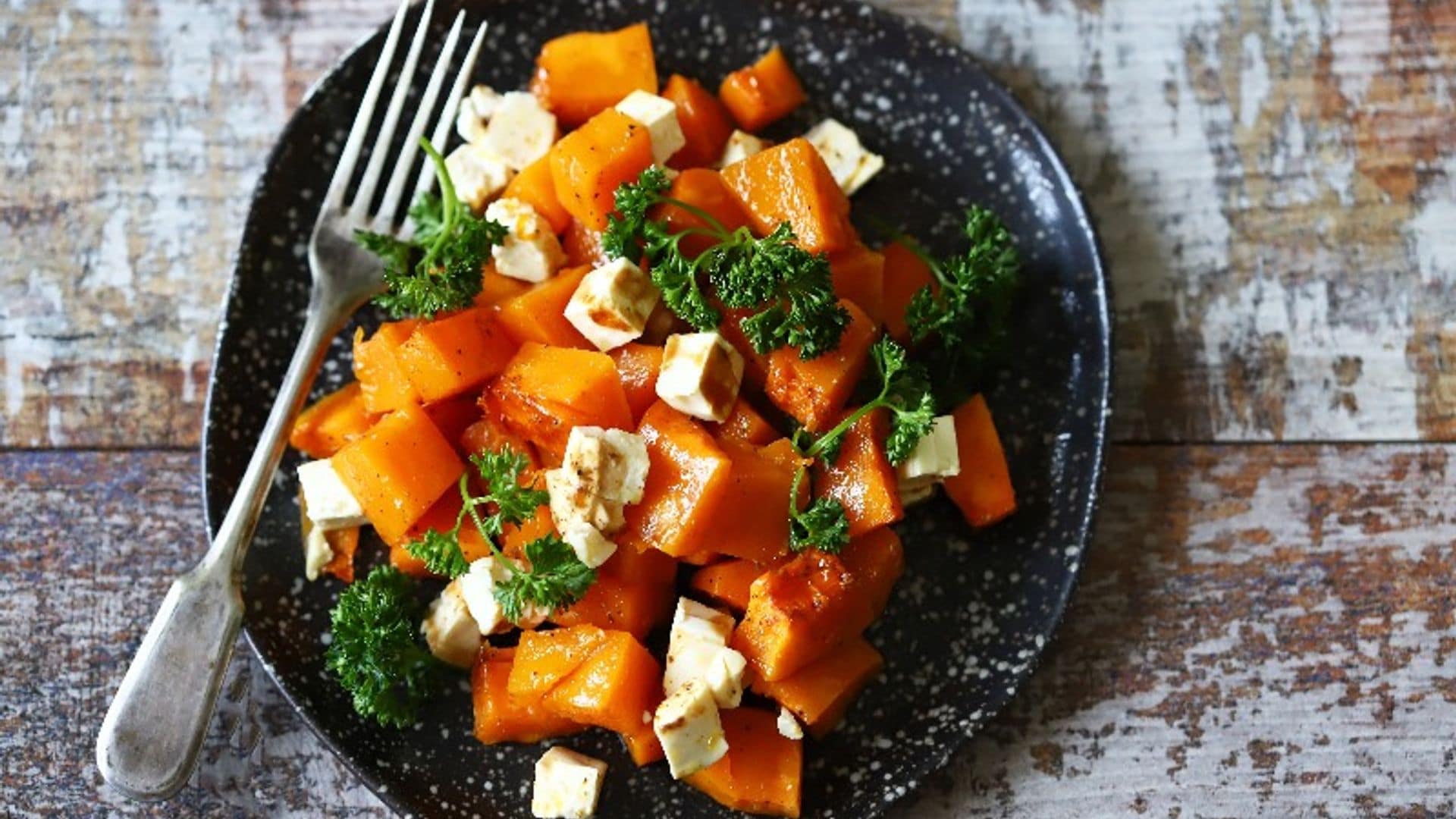 Ensalada de calabaza y feta