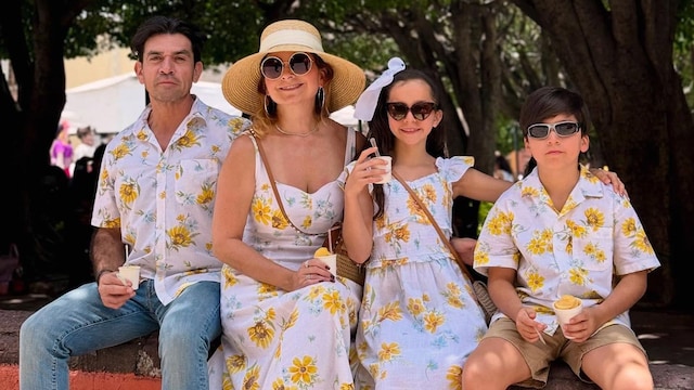 Elizabeth Álvarez y su familia por San Miguel de Allende