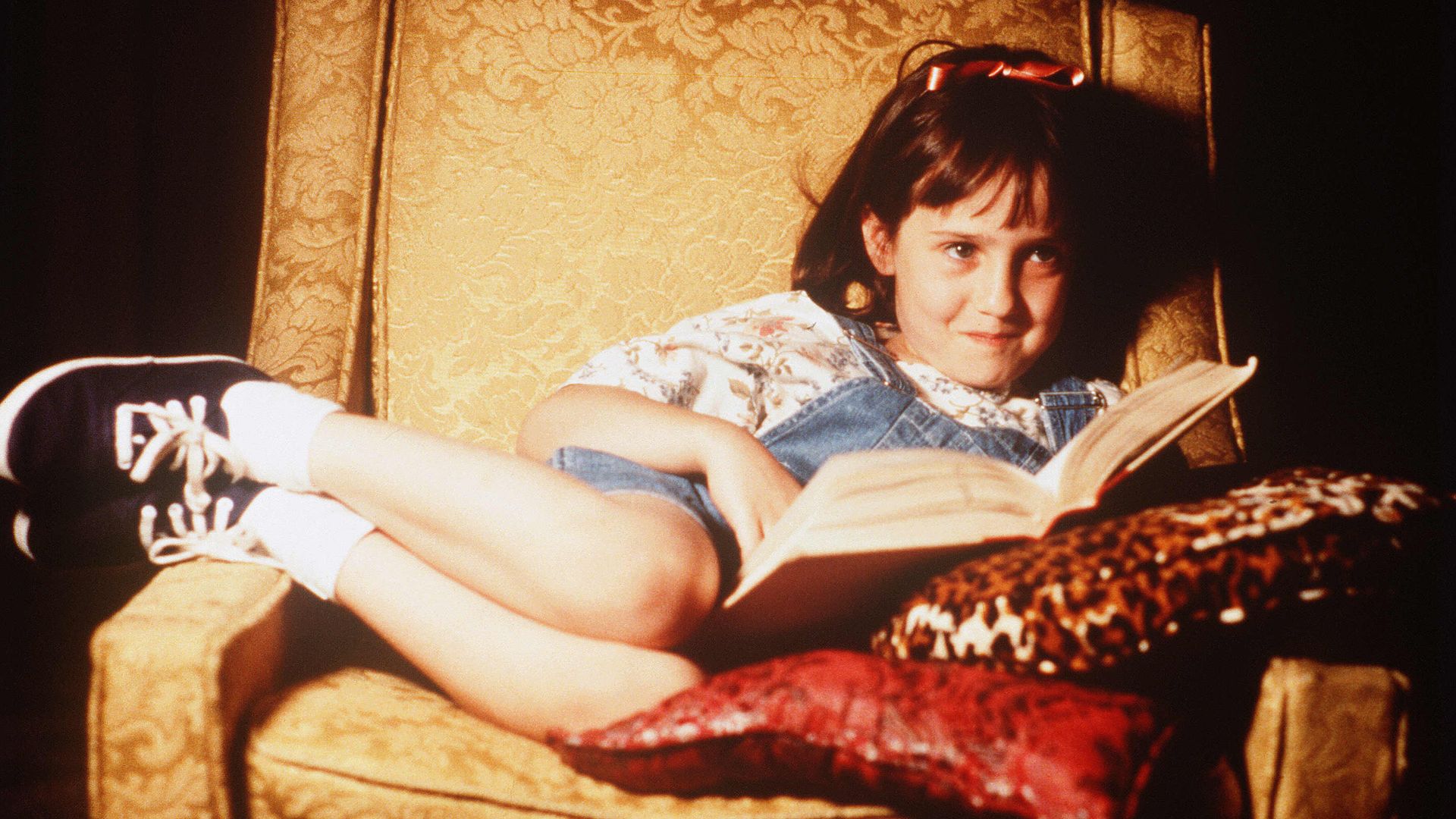La actriz Mara Wilson en la película Matilda