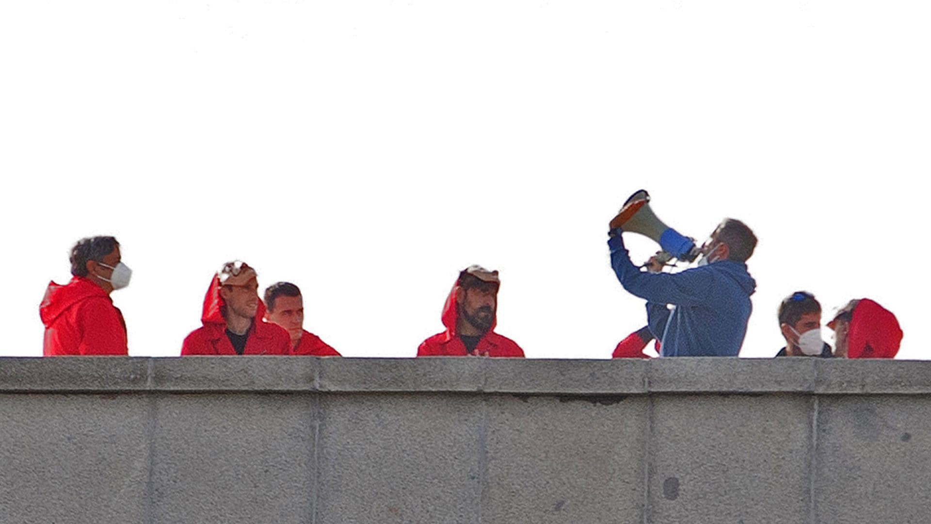 'La casa de papel' ultima su temporada final con un rodaje de altura en Madrid