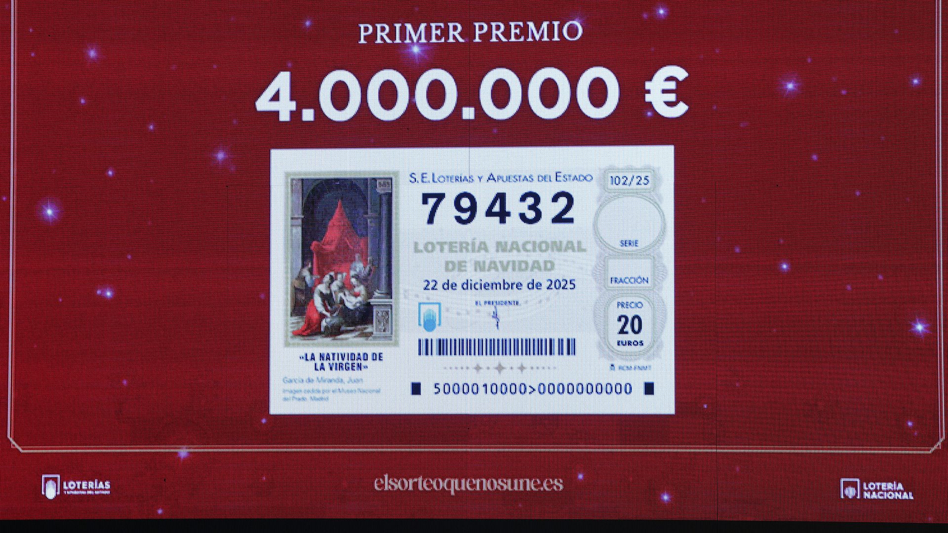 79432, el Gordo de la Lotería de Navidad