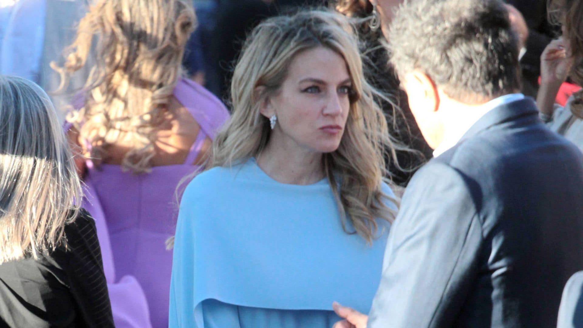 Chrysi Vardinogianni en la boda de su hermano Pavlos