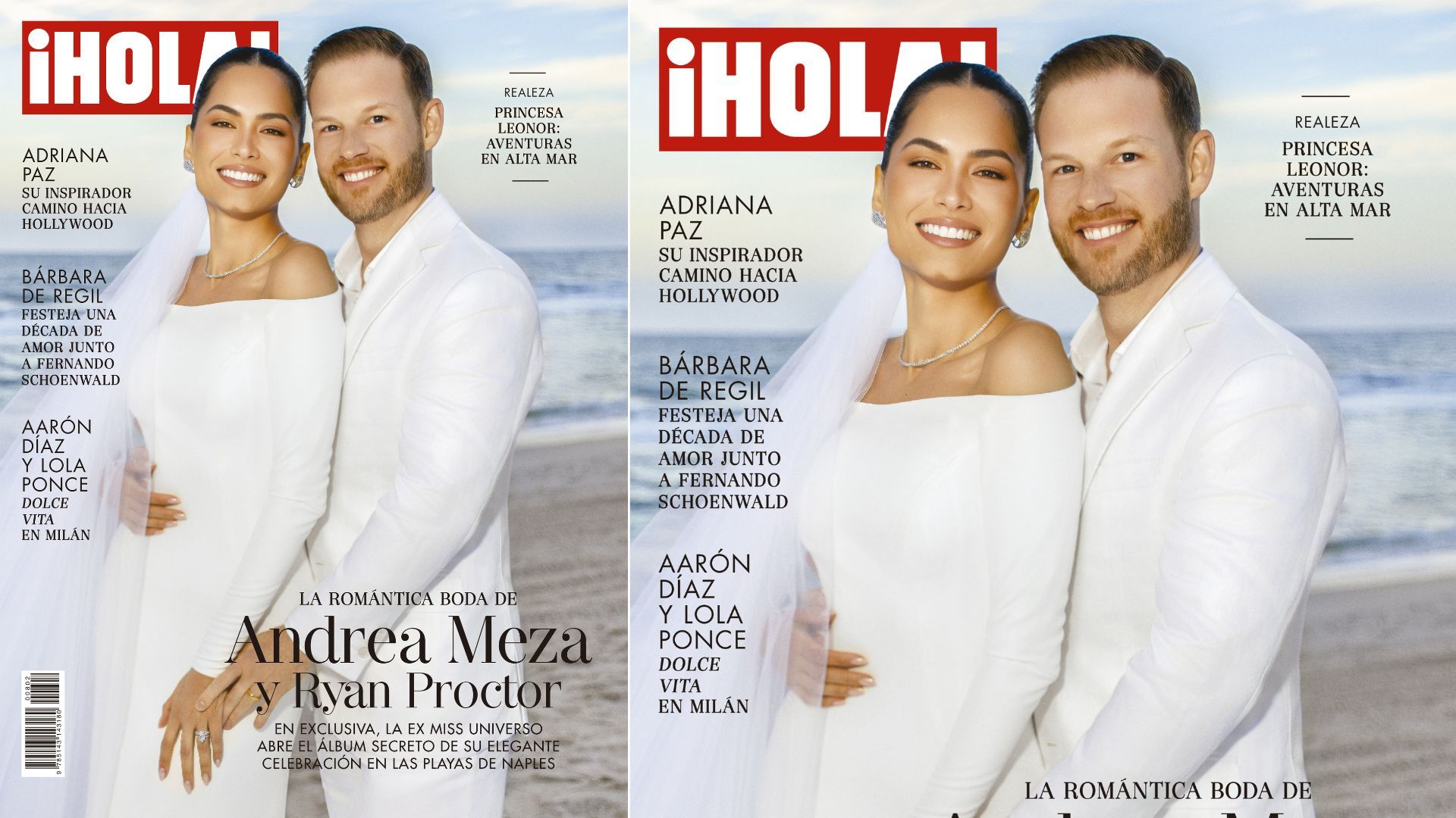 En ¡HOLA!, la romántica boda de Andrea Meza y Ryan Proctor