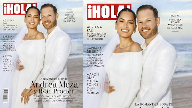 En ¡HOLA!, la boda de Andrea Meza y Ryan Proctor