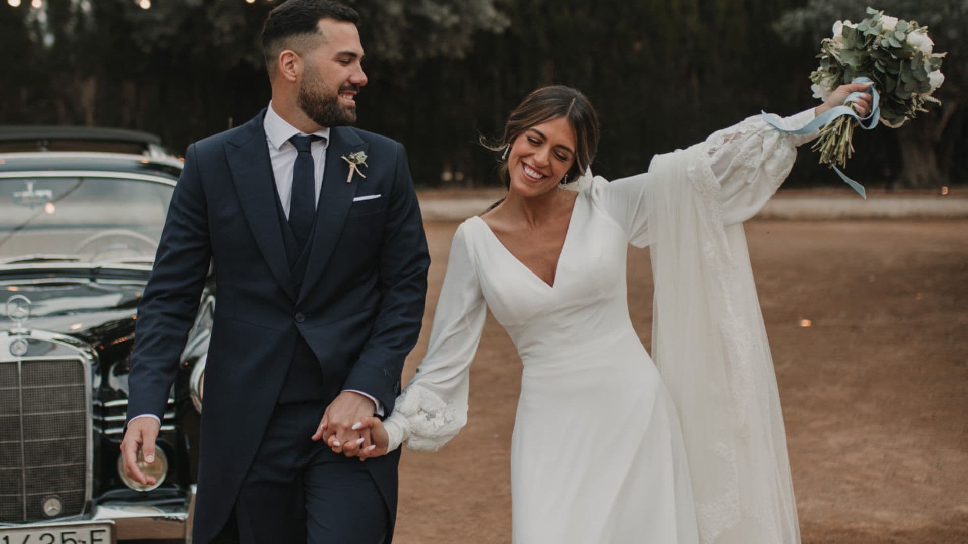 Tres vestidos de novia en uno, la elección de Marta para su boda en Granada