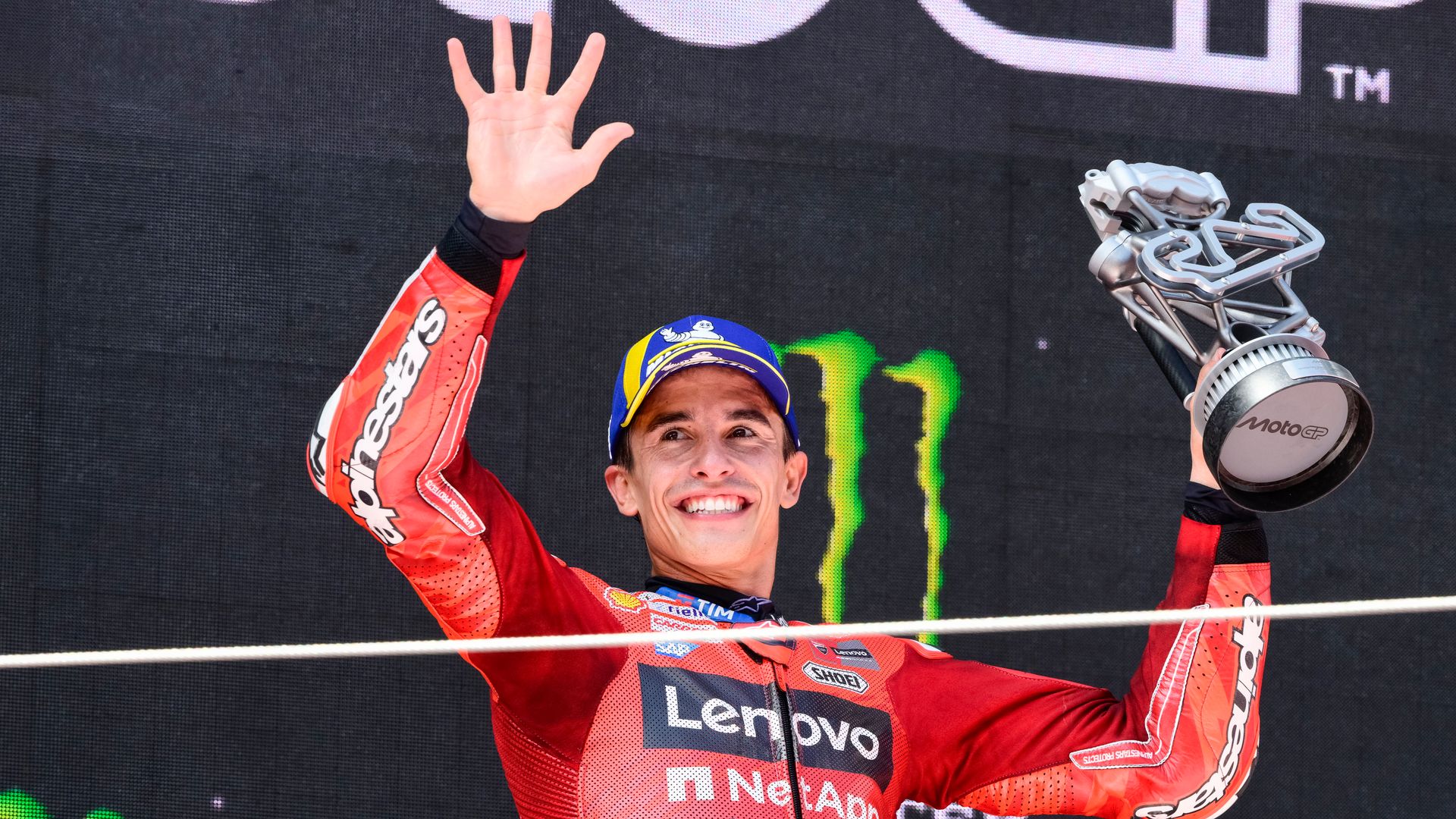 Marc Márquez se sube al podio en el circuito de Cataluña el 7 de septiembre de 2025