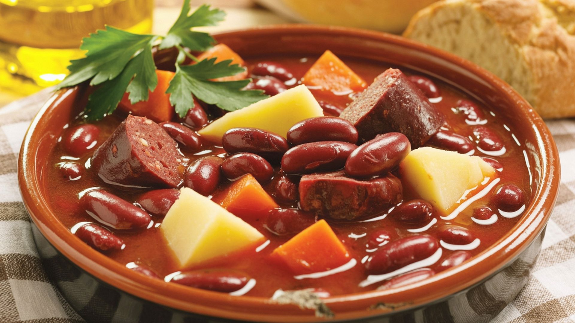Alubias de Tolosa con verduras y chorizo