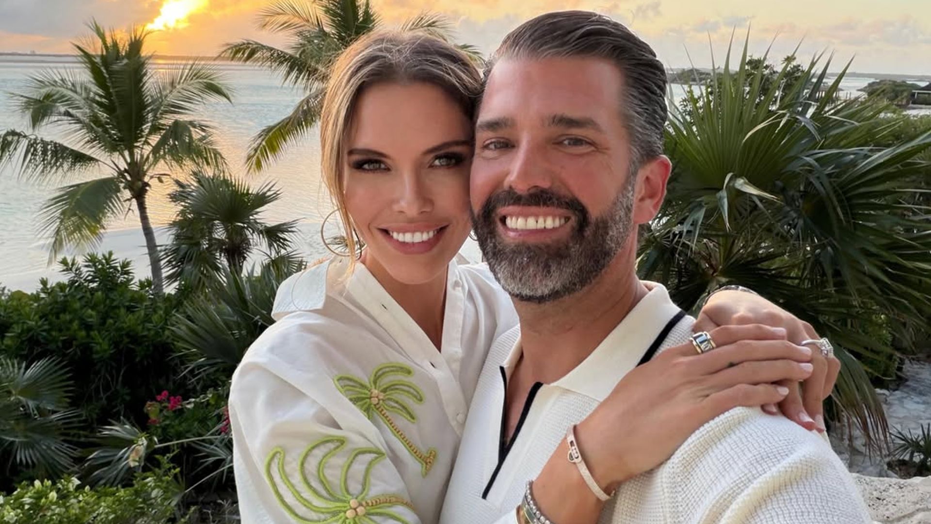 Bettina Anderson y Donald Trump Jr., de luna de miel en las Bahamas: sus primeras imágenes como marido y mujer