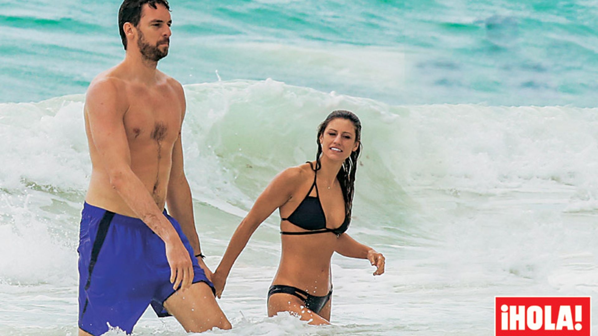 Exclusiva en ¡HOLA!, las primeras imágenes de un enamorado Pau Gasol junto a Catherine, una bella financiera californiana