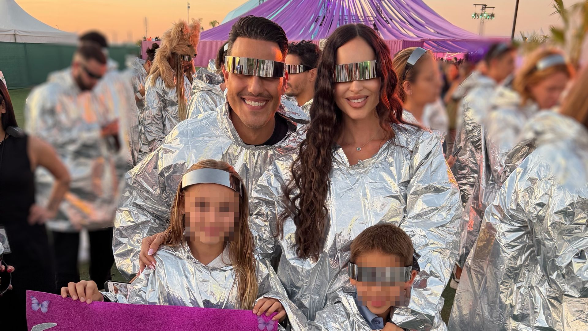 Lorena van Heerde y su familia en el concierto de Shakira en Macondo Park