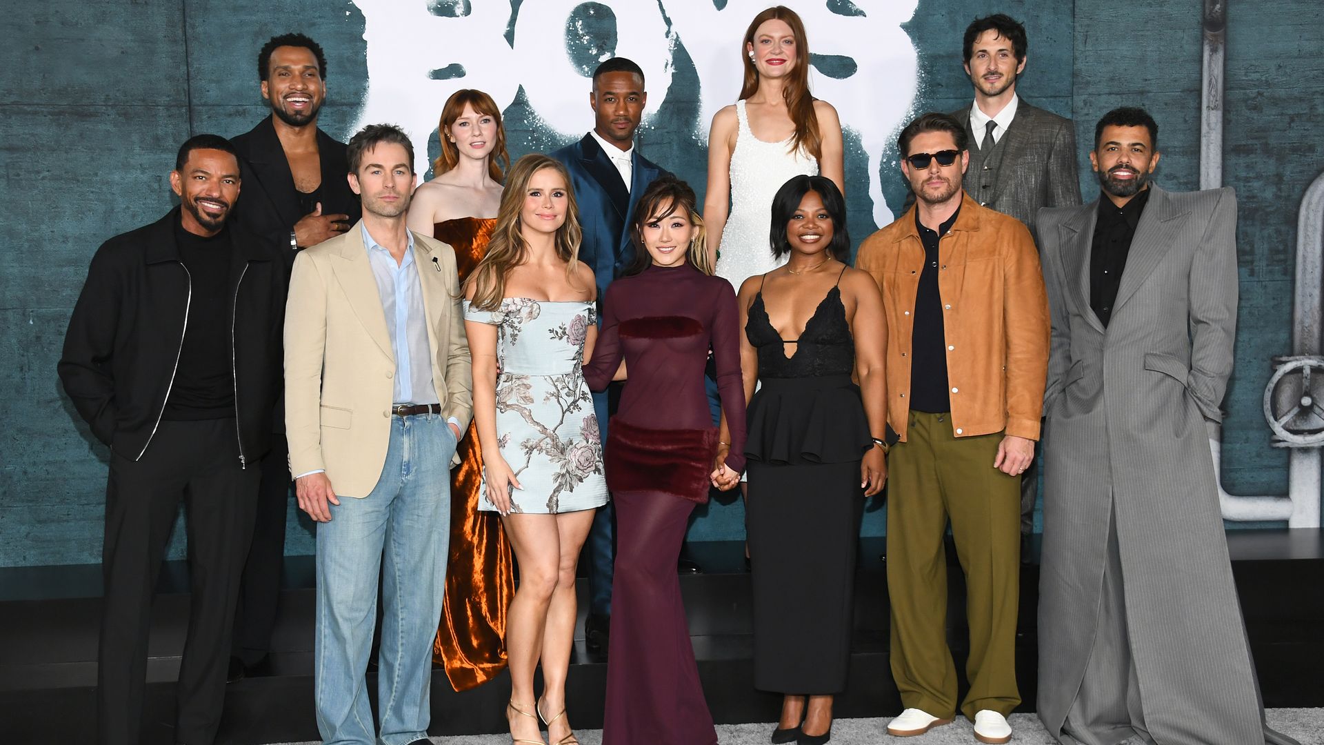 Laz Alonso, Nathan Mitchell, Chace Crawford, Valorie Curry, Erin Moriarty, Jessie T. Usher, Karen Fukuhara, Colby Minifie, Susan Heyward, Jensen Ackles, Tomer Capone y Daveed Diggs en el estreno del final de la serie "The Boys" en el The United Theater de Broadway (Los Ángeles, California), el 19 de mayo de 2026