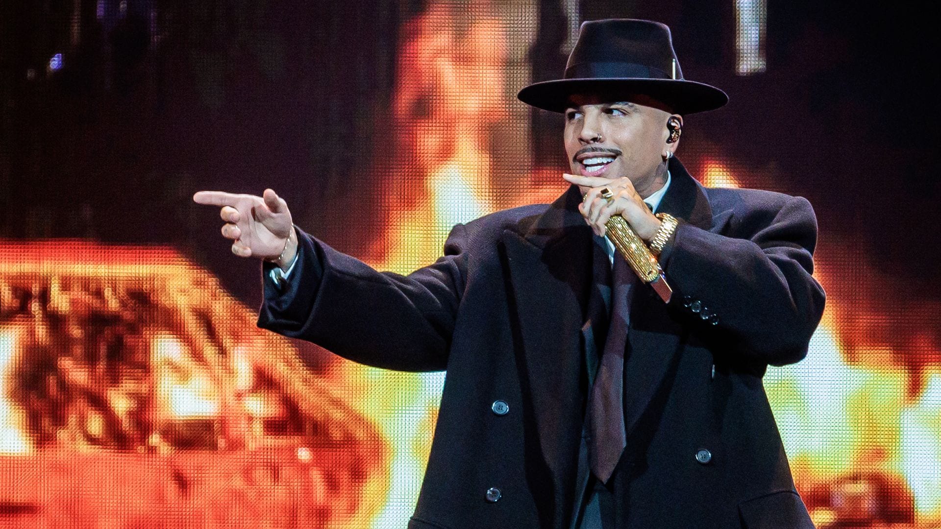 Rauw Alejandro performs at Unipol Forum of Assago on June 29, 2025 in Milan, Italy