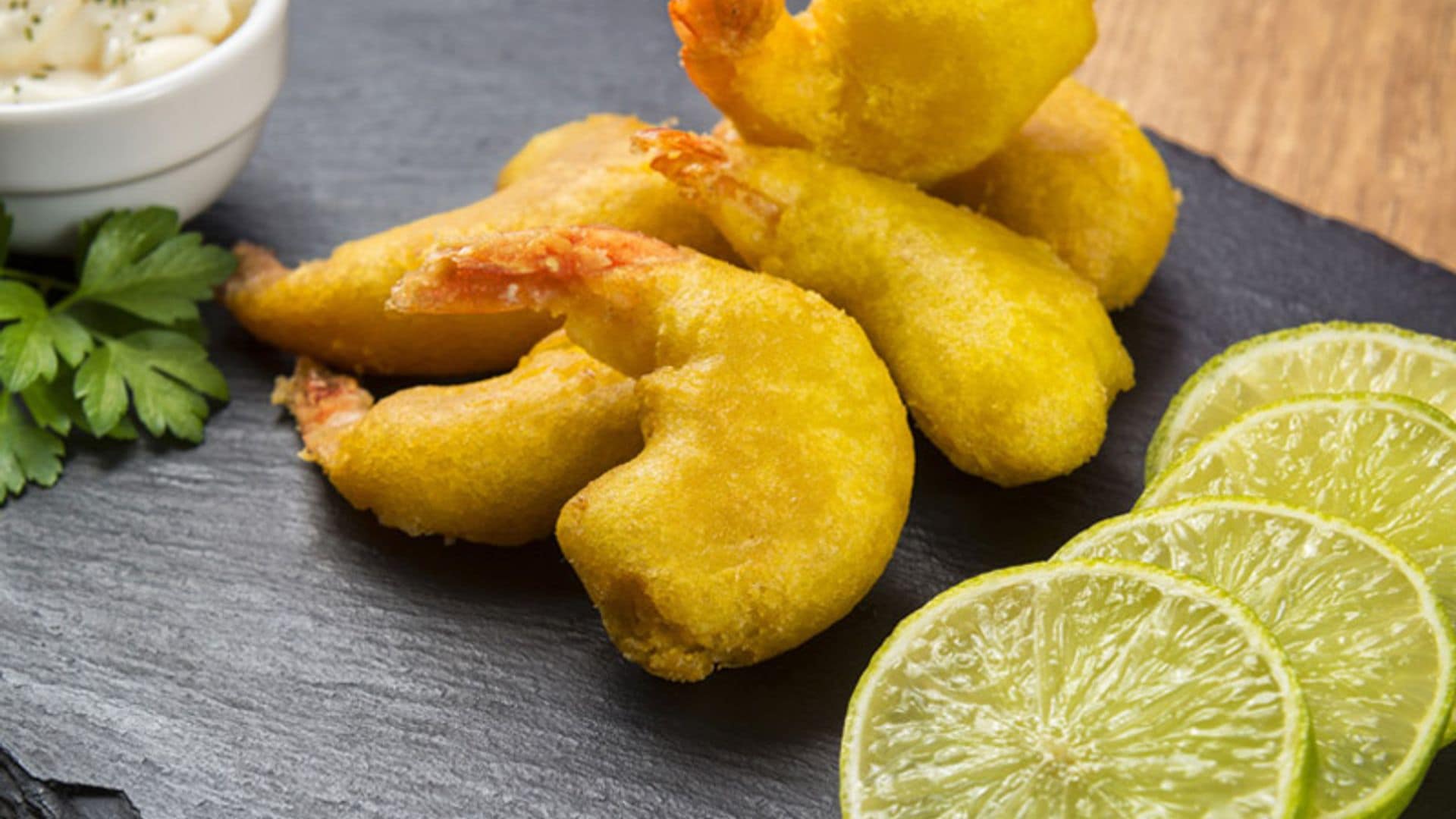Gambas a la gabardina