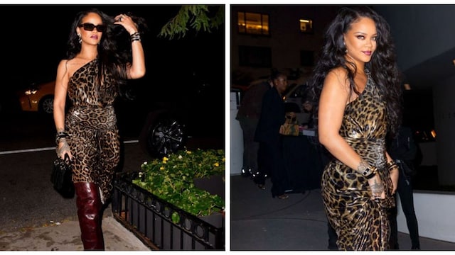 rihanna animal print vestidos moda vv