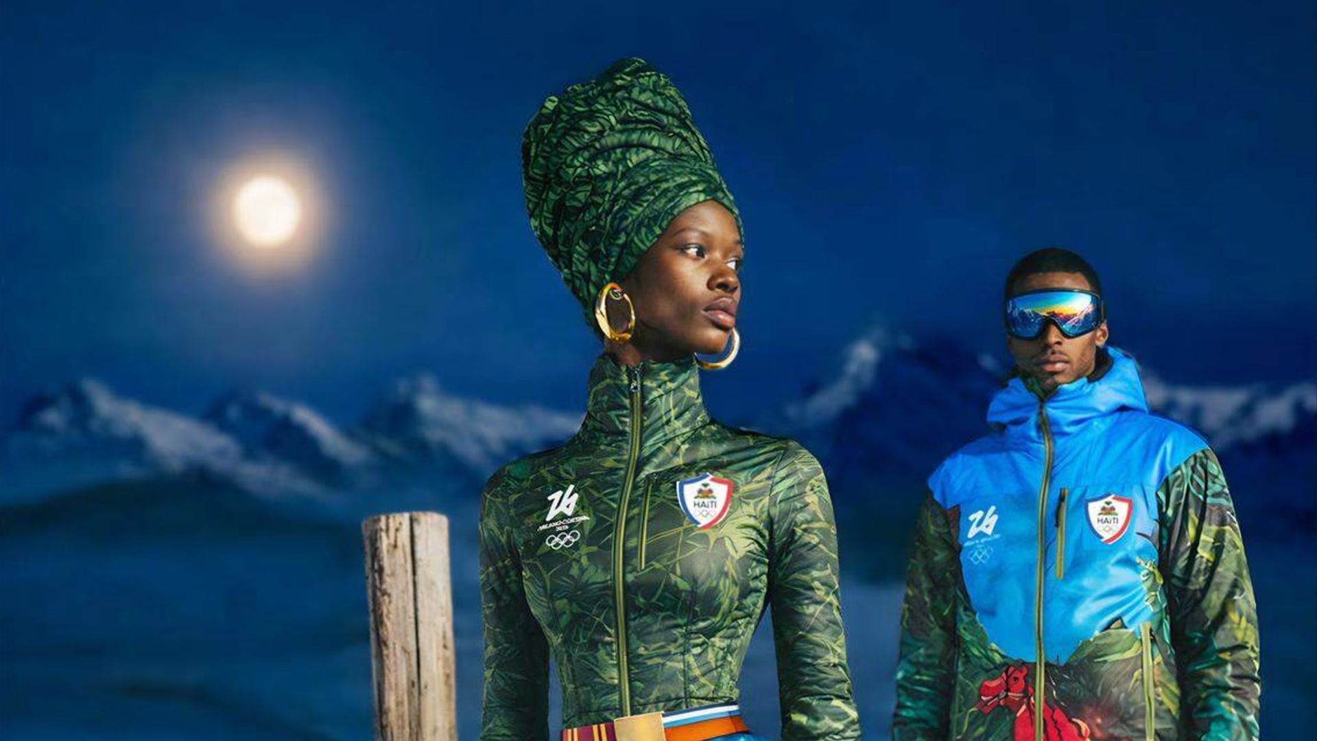 El uniforme haitiano rinde homenaje a la obra del pintor y escultor haitiano Édouard Duval-Carrié.