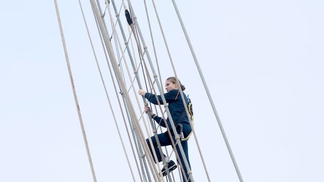 La princesa Leonor abordo del Juan Sebastian Elcano