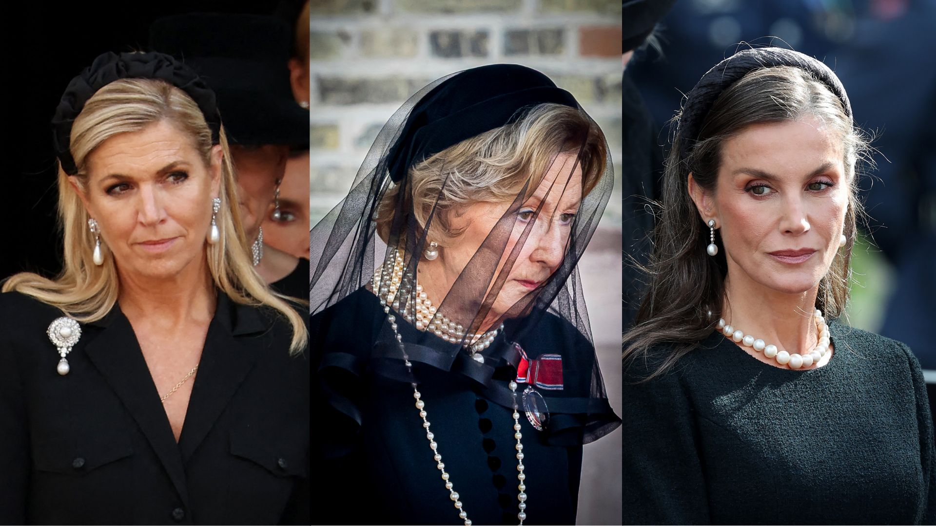 Las Reinas de Europa despliegan el joyero real en el funeral de Harald V: de las perlas de Doña Letizia al impresionante broche de diamantes de Máxima de Holanda