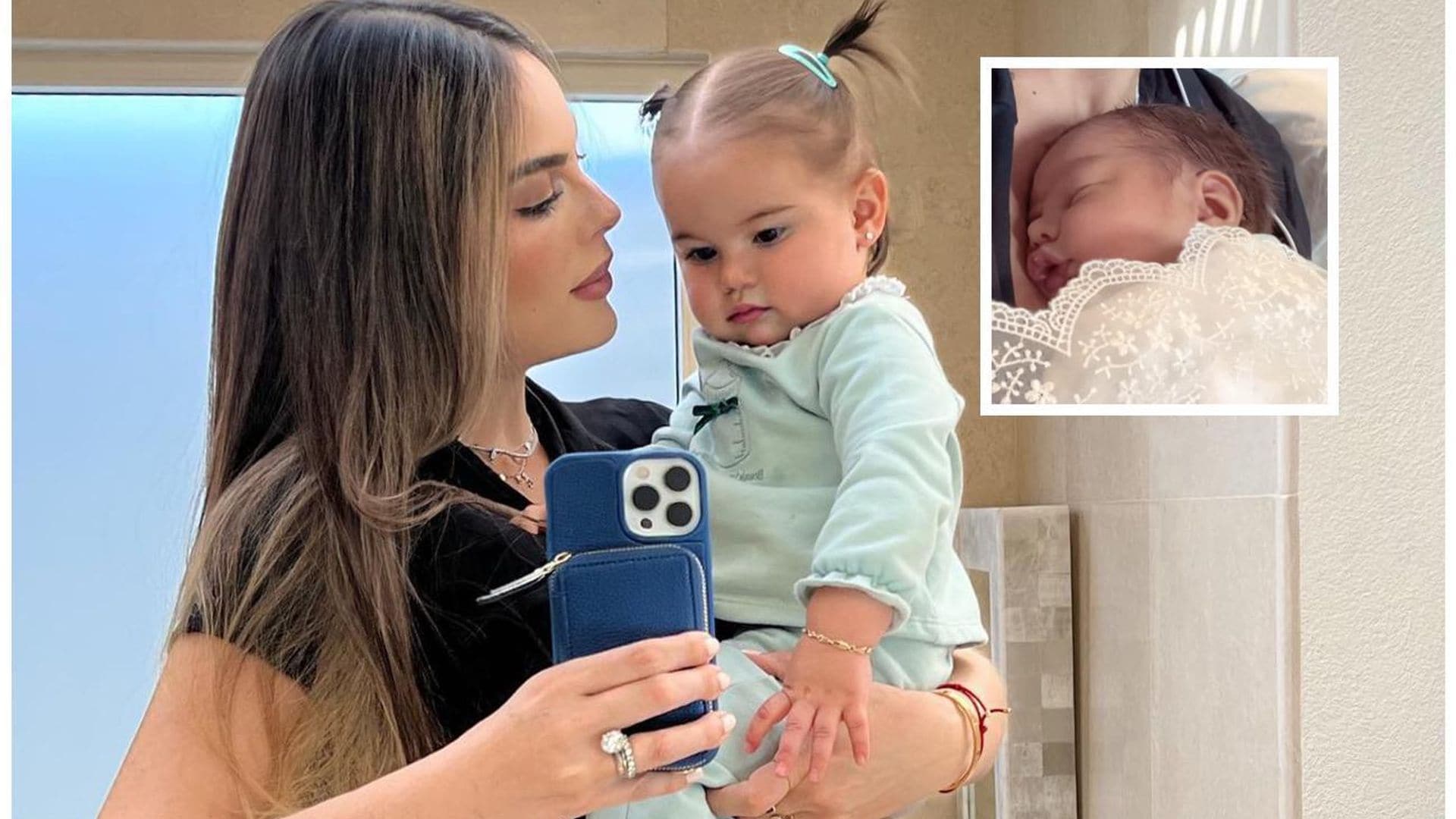 Ximena Navarrete muestra el primer encuentro entre su primogénita y su hermanito