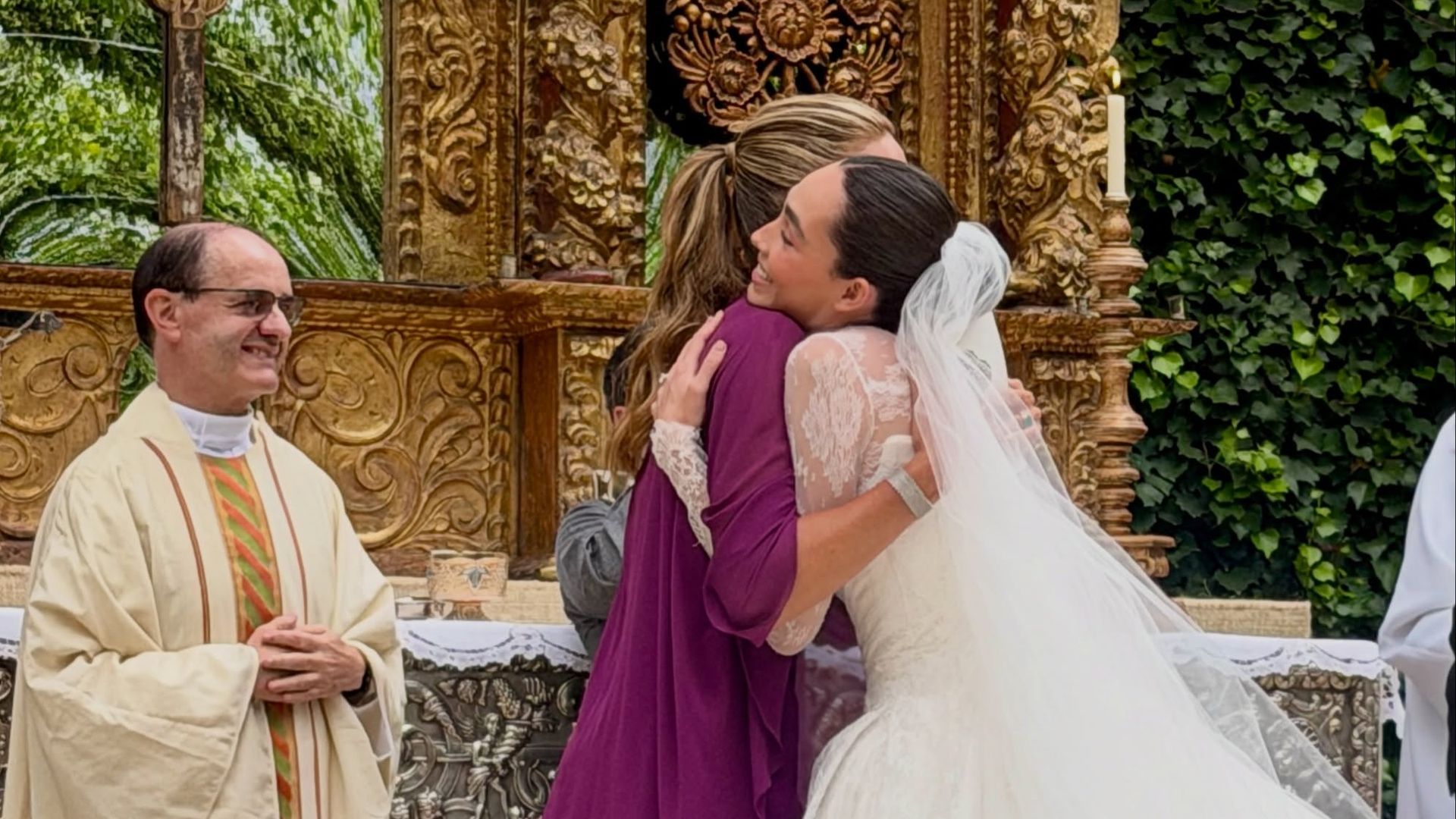 Mónica Fuster el día de su boda en Ciudad de México