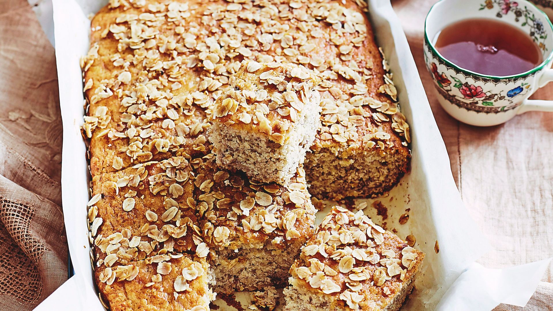 Bizcocho de avena y plátano