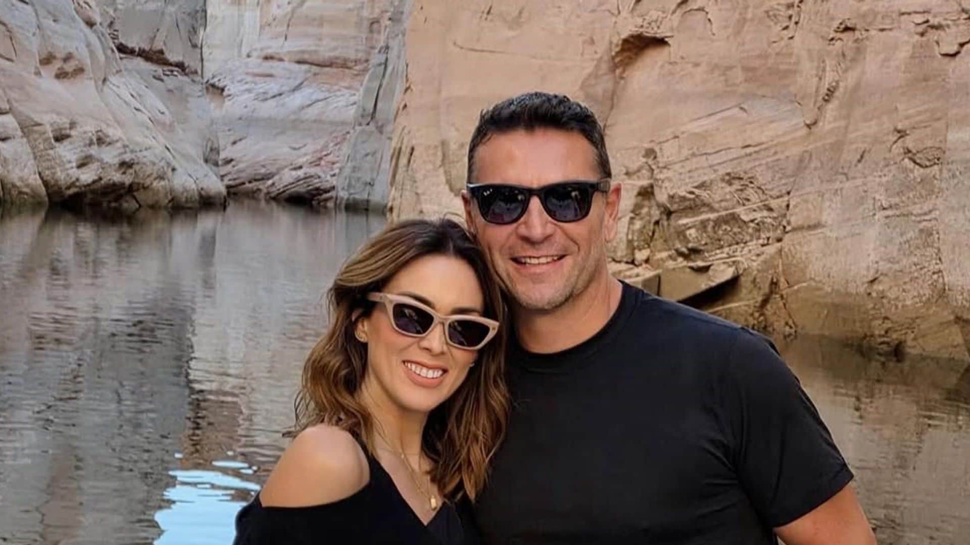 Jacky y Martín en su viaje de aniversario.