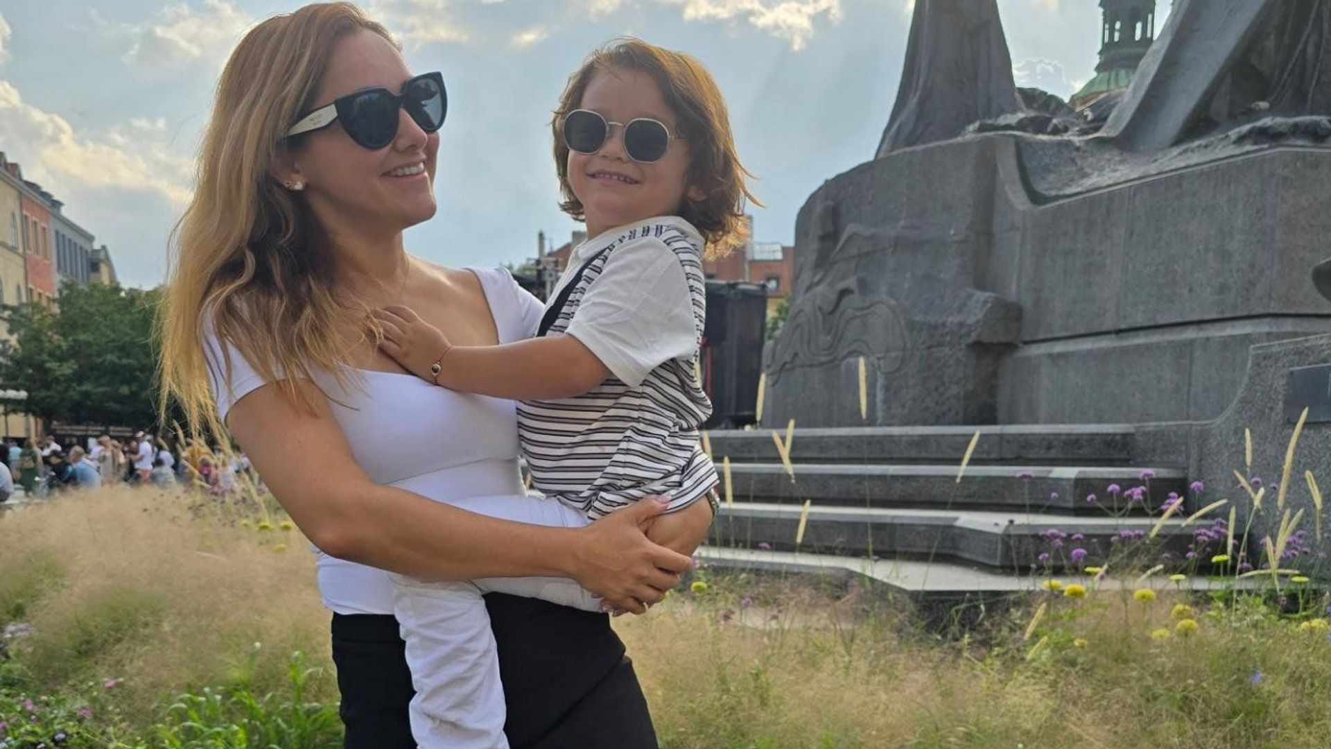 Sherlyn disfruta pasar el tiempo con su pequeño André.