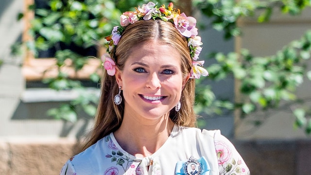 Madeleine of Sweden and Princess Adrienne of Sweden attend the christening of Princess Adrienne of Sweden at Drottningholm Palace Chapel on June 8, 2018 in Stockholm, Sweden.  (Photo by Samir Hussein/Samir Hussein/WireImage)