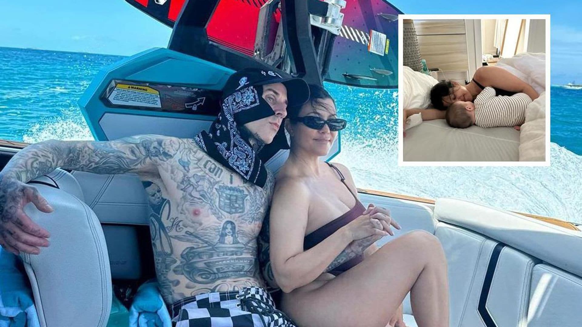 ¡Qué grande está! Rocky roba cámara en la felicitación de Travis Barker a Kourtney