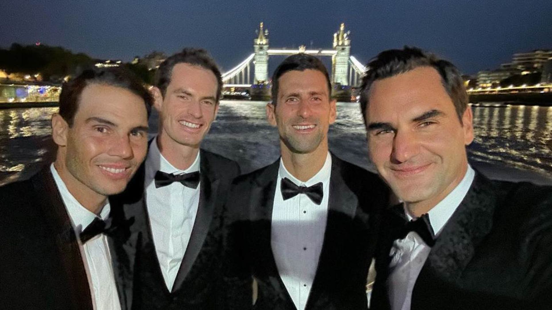 Los grandes astros del tenis se visten de gala antes del último partido de Federer, que jugará con Nadal