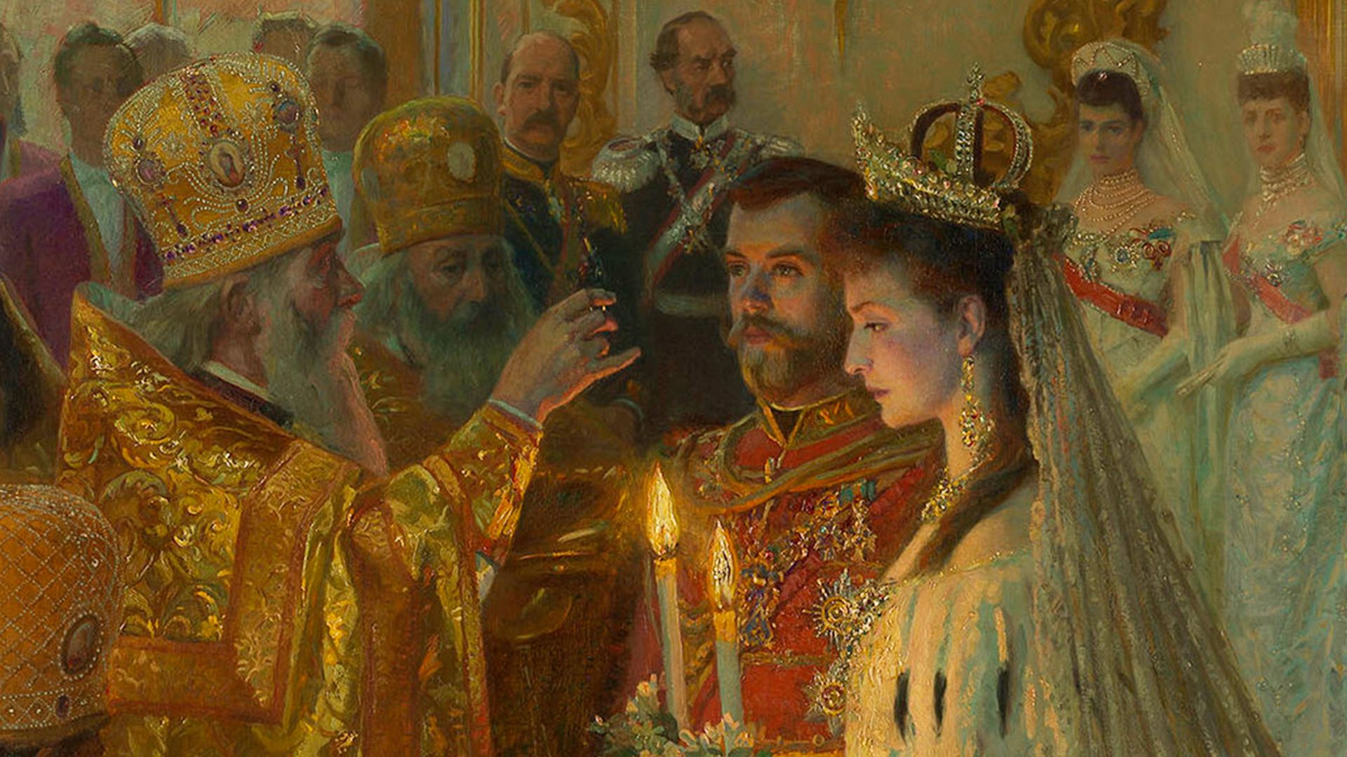 Boda de Nicolás II, zar de Rusia, y su esposa, Alejandra Fiódorovna