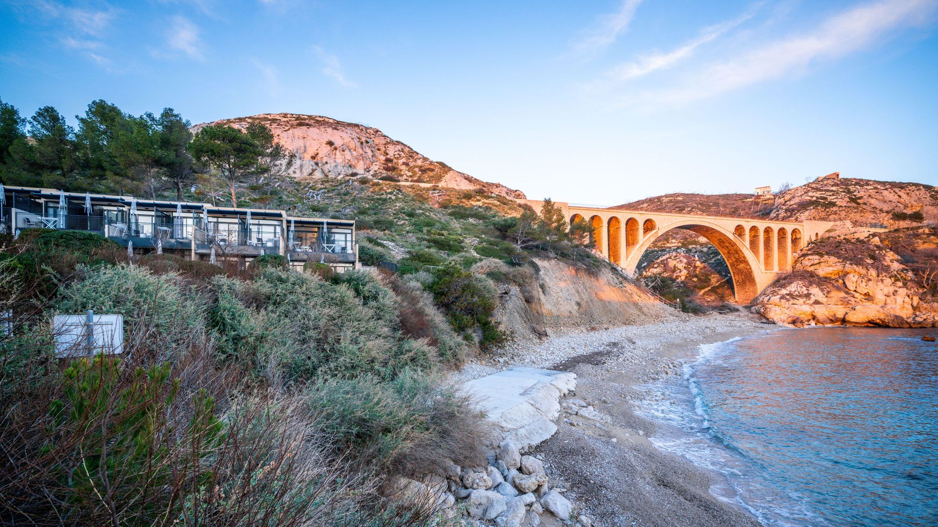 Tren Carry le Rouet cerca de Marsella, Francia