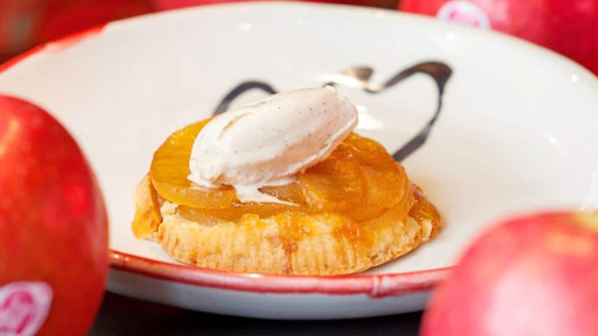 Tatin de manzana con helado de vainilla