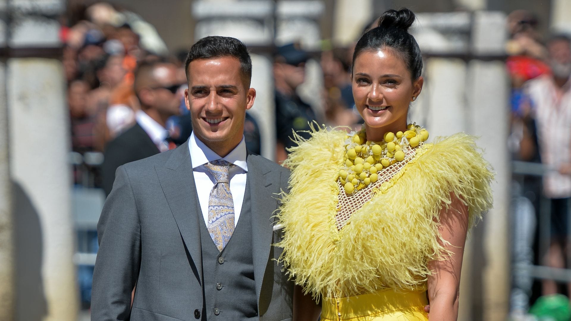 Lucas Vázquez y su mujer Macarena Rodriguez 