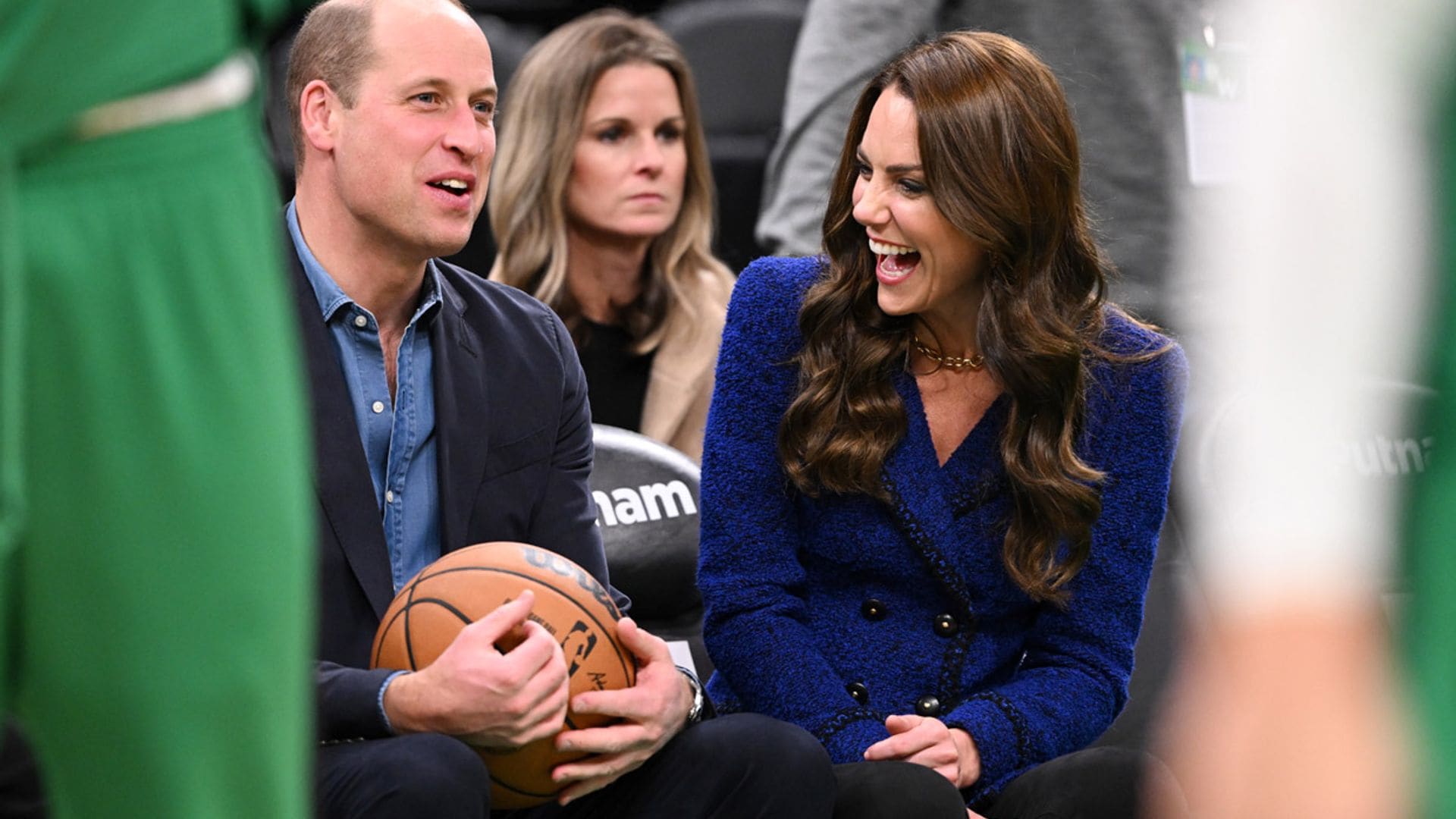 Los príncipes de Gales sorprenden en la NBA acudiendo a un partido de los Celtics