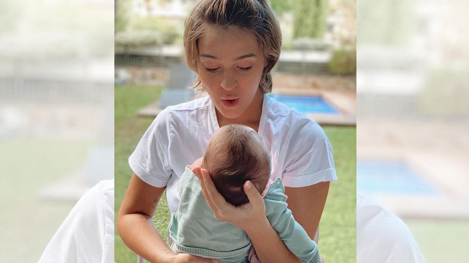 Acunar a su hija Roma, el mejor plan de Laura Escanes