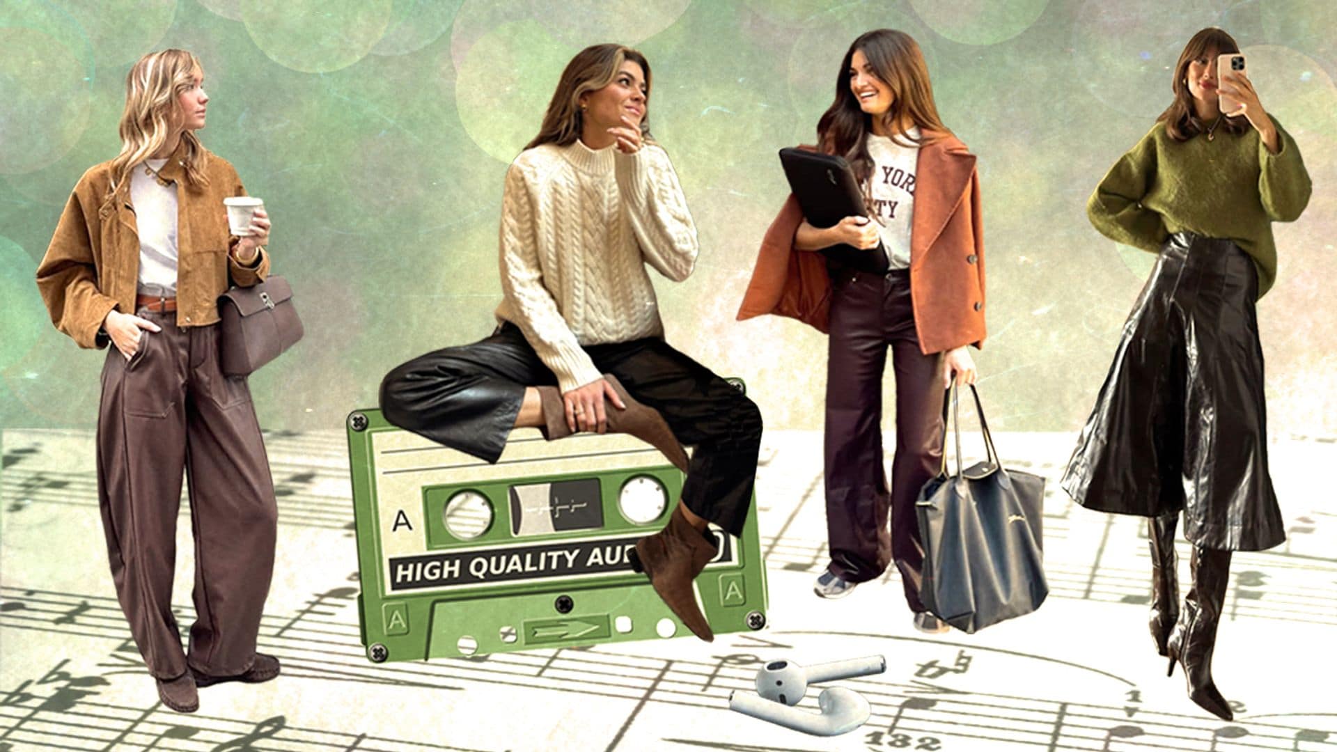 Pantalones de cuero.