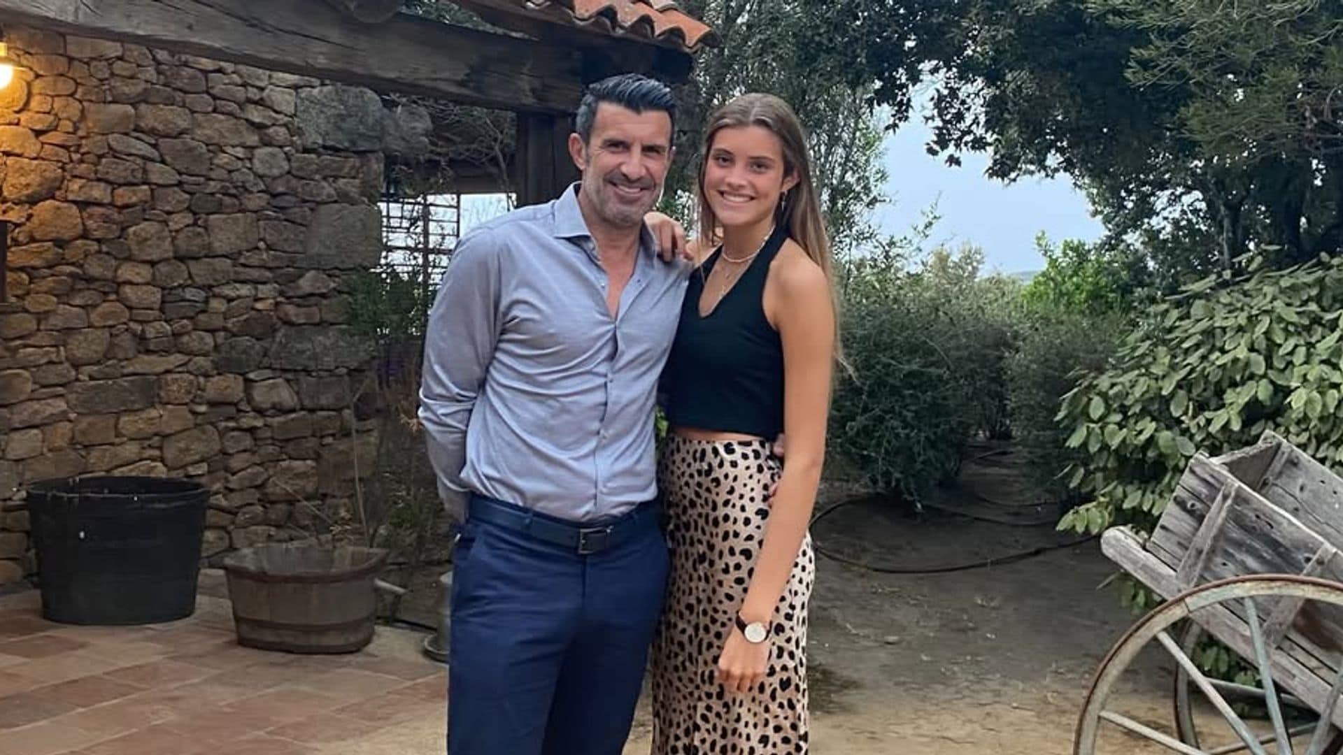 Luis Figo junto a su hija Stella