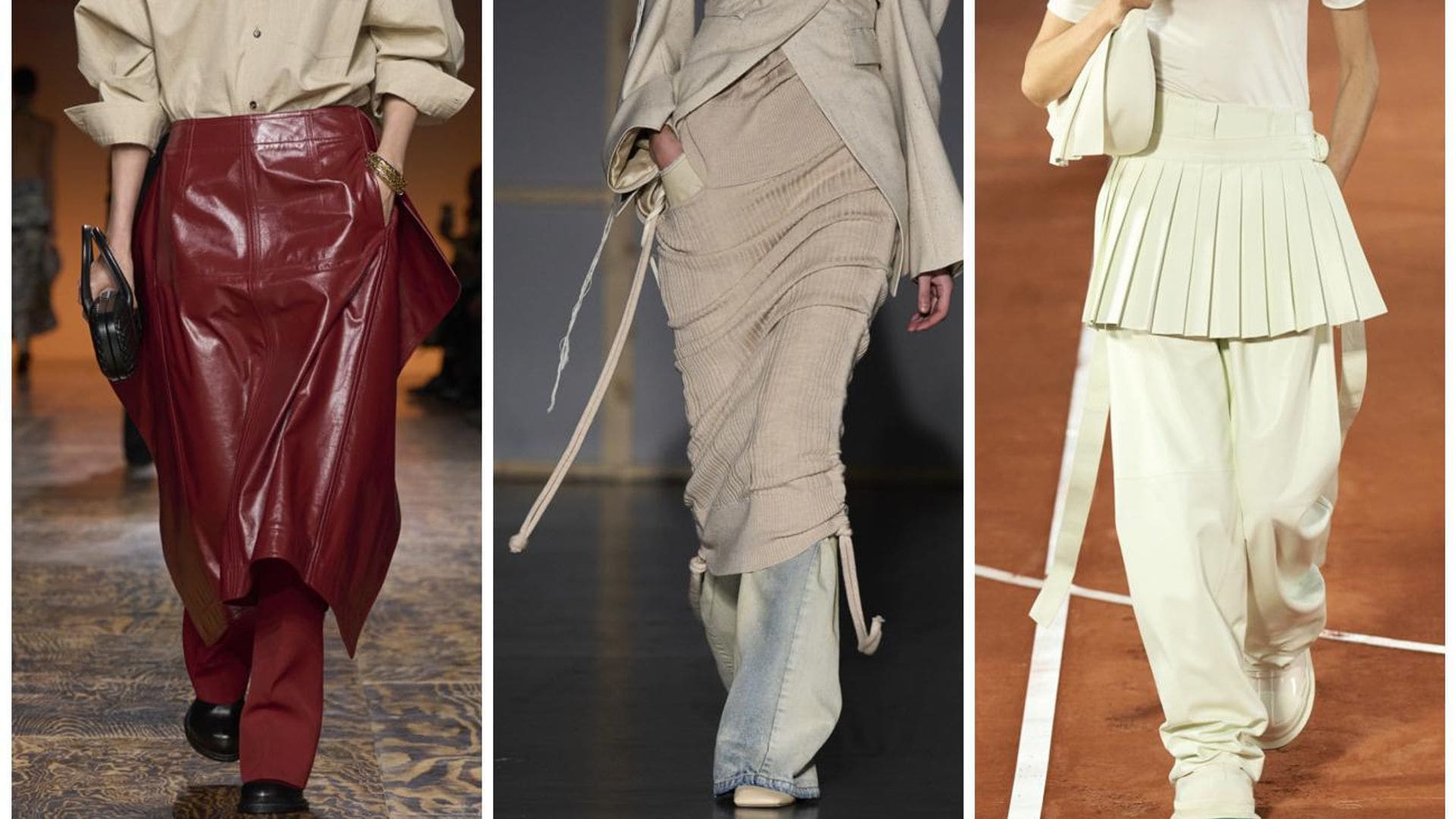 El ‘layering’ dosmilero de pantalón con falda está de vuelta