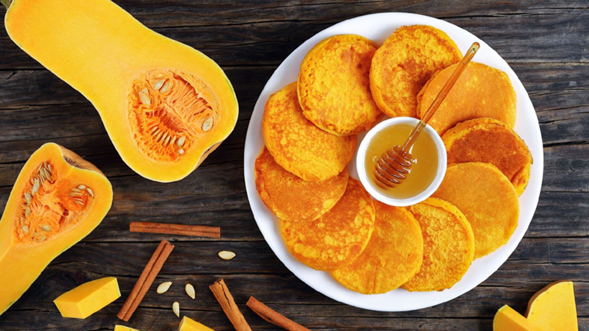 Tortitas de calabaza con canela y miel