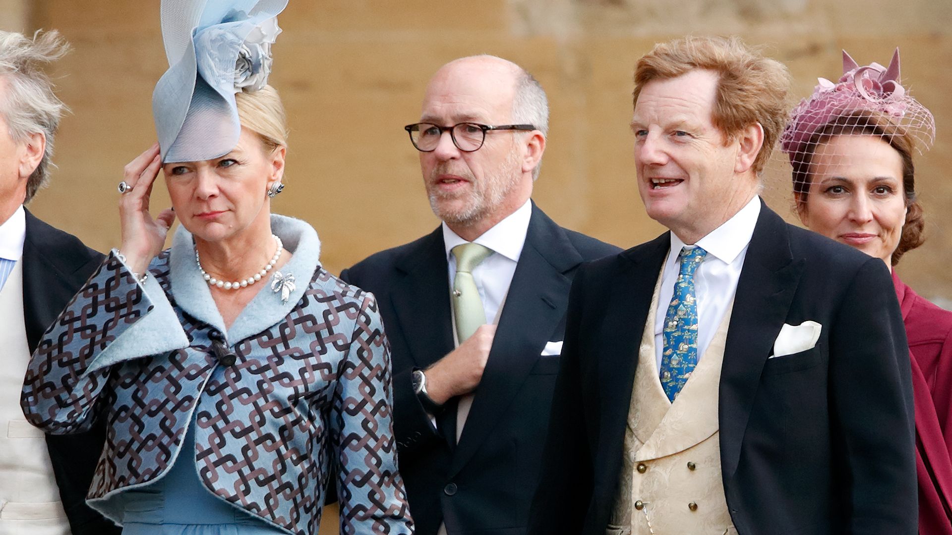 Los condes de Derby en la boda de Eugenia de York y Jack Brooksbank