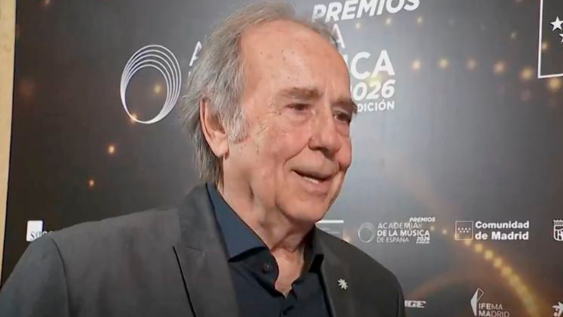 Joan Manuel Serrat en los Premios de la La Academia de la Música